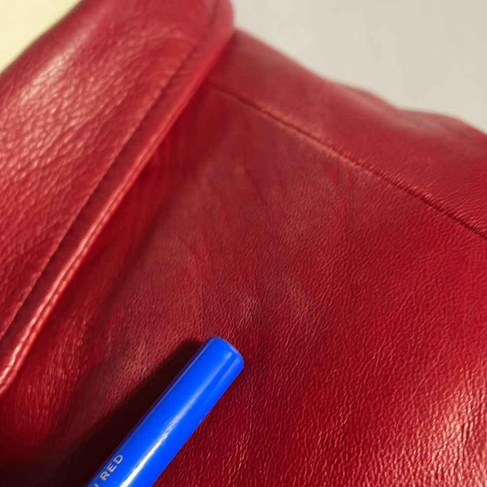 Danier Red Leather Jacket - Picture 10 of 13
